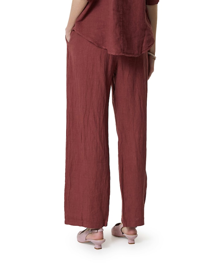 Liva Solid dames broek brique