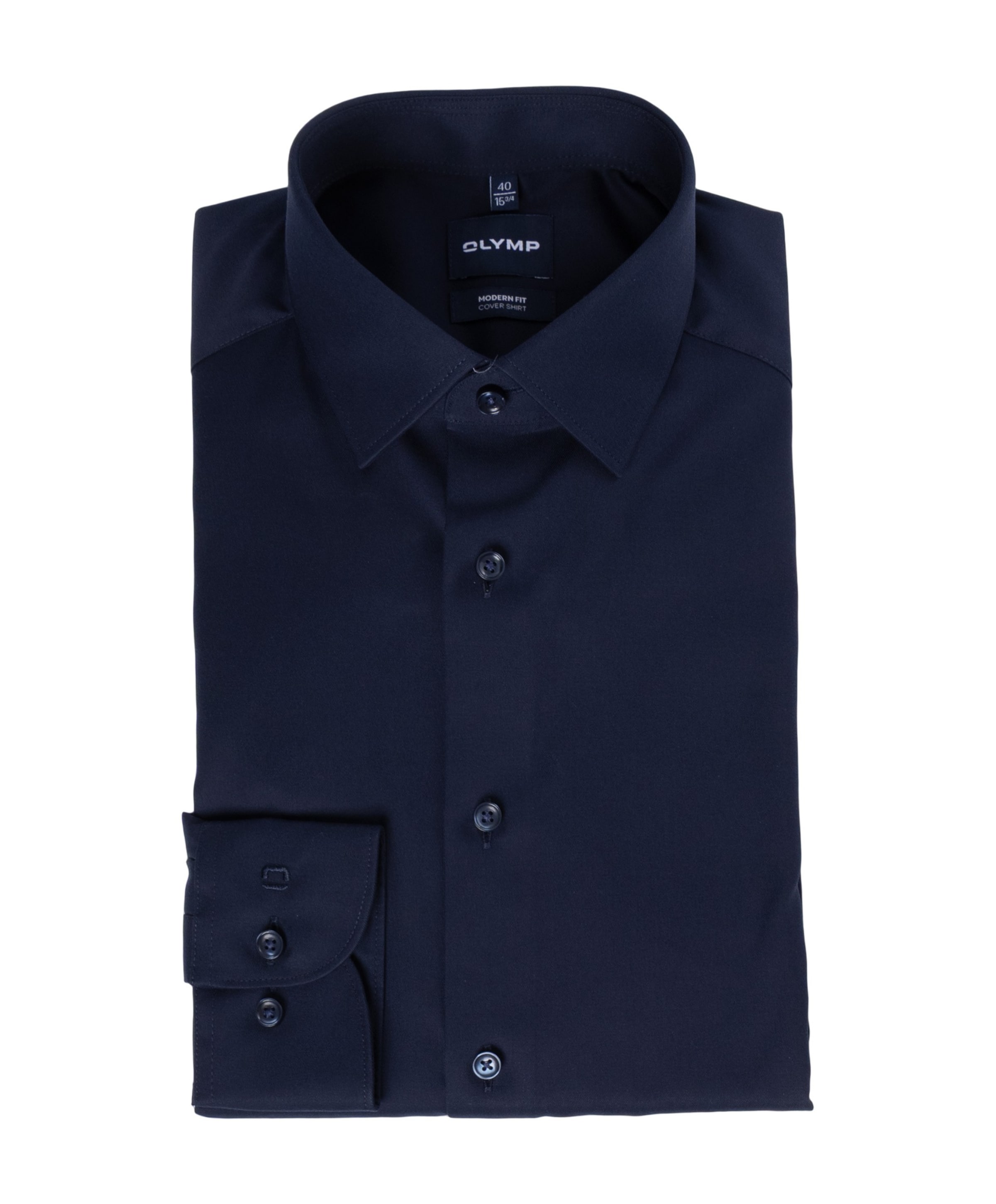 Heren overhemd lange mouw blauw