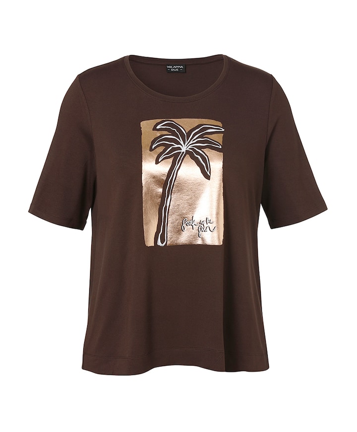 Dames T-shirt bruin