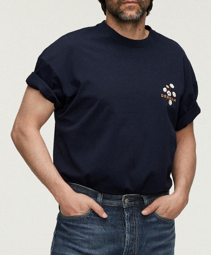 Heren T-shirt blauw