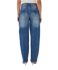 Barrel fit dames jeans blauw