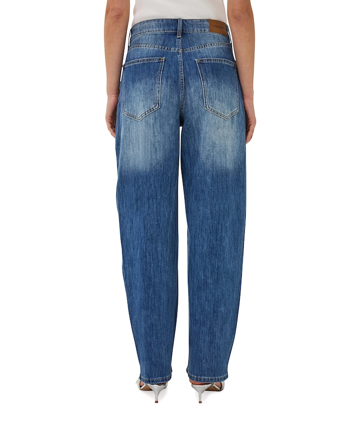 Barrel fit dames jeans blauw