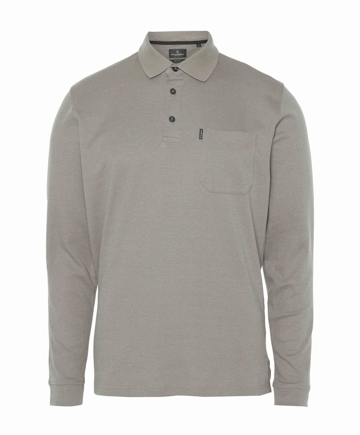 Heren polo beige