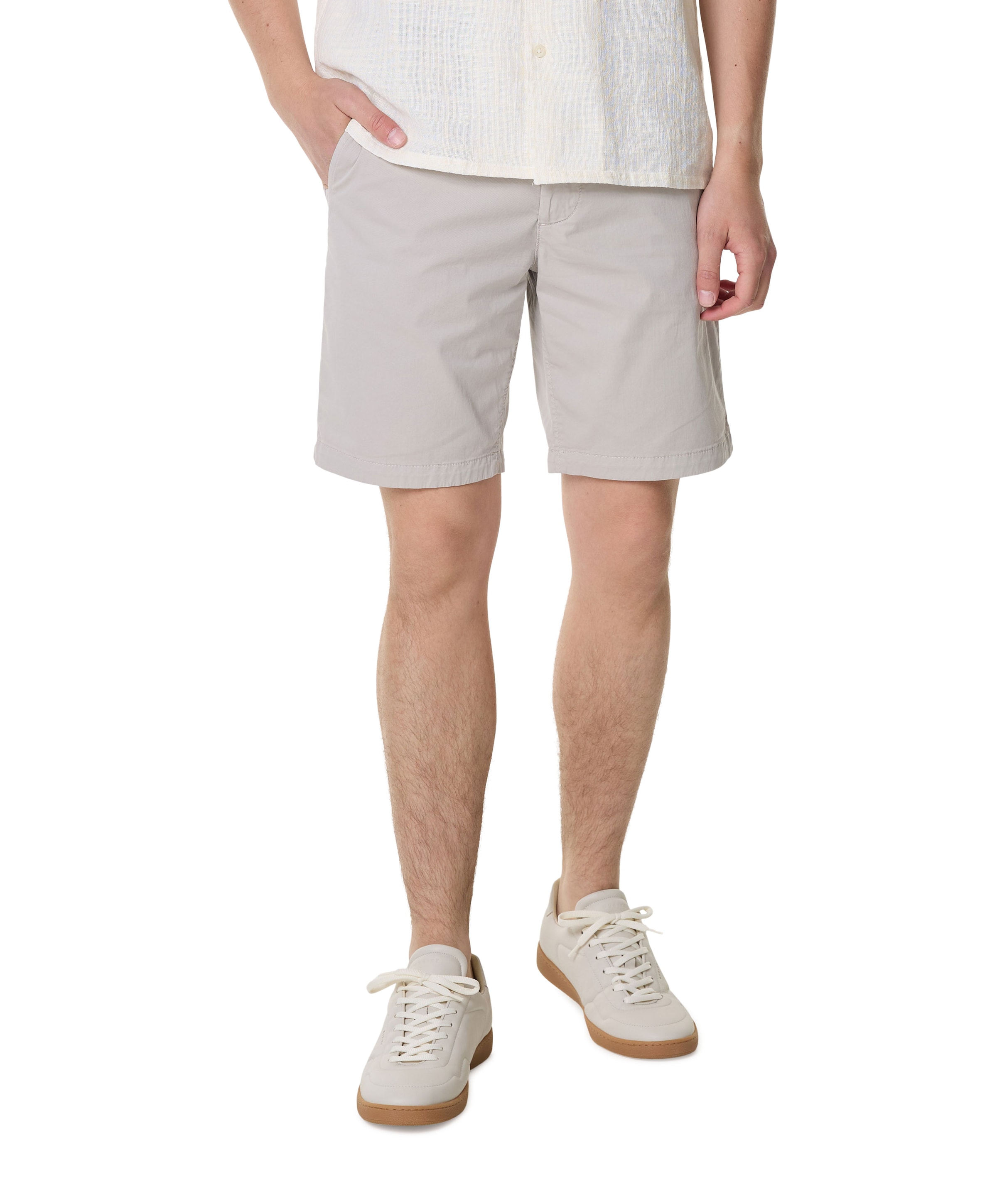 Chino-slim-Shorts 10270650 01 heren korte broek grijs