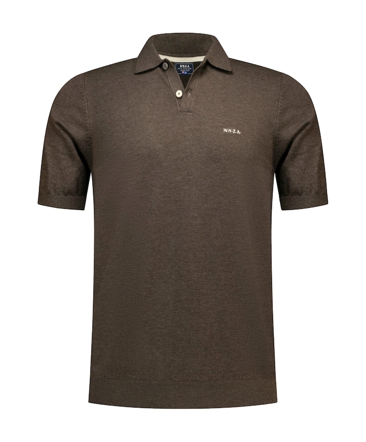 Heren polo bruin