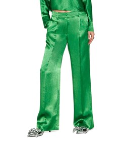 Jules satin dames broek groen
