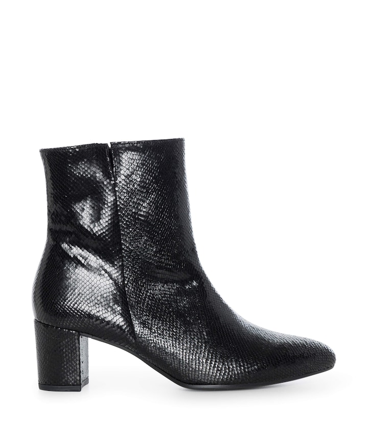 dames enkellaarzen zwart