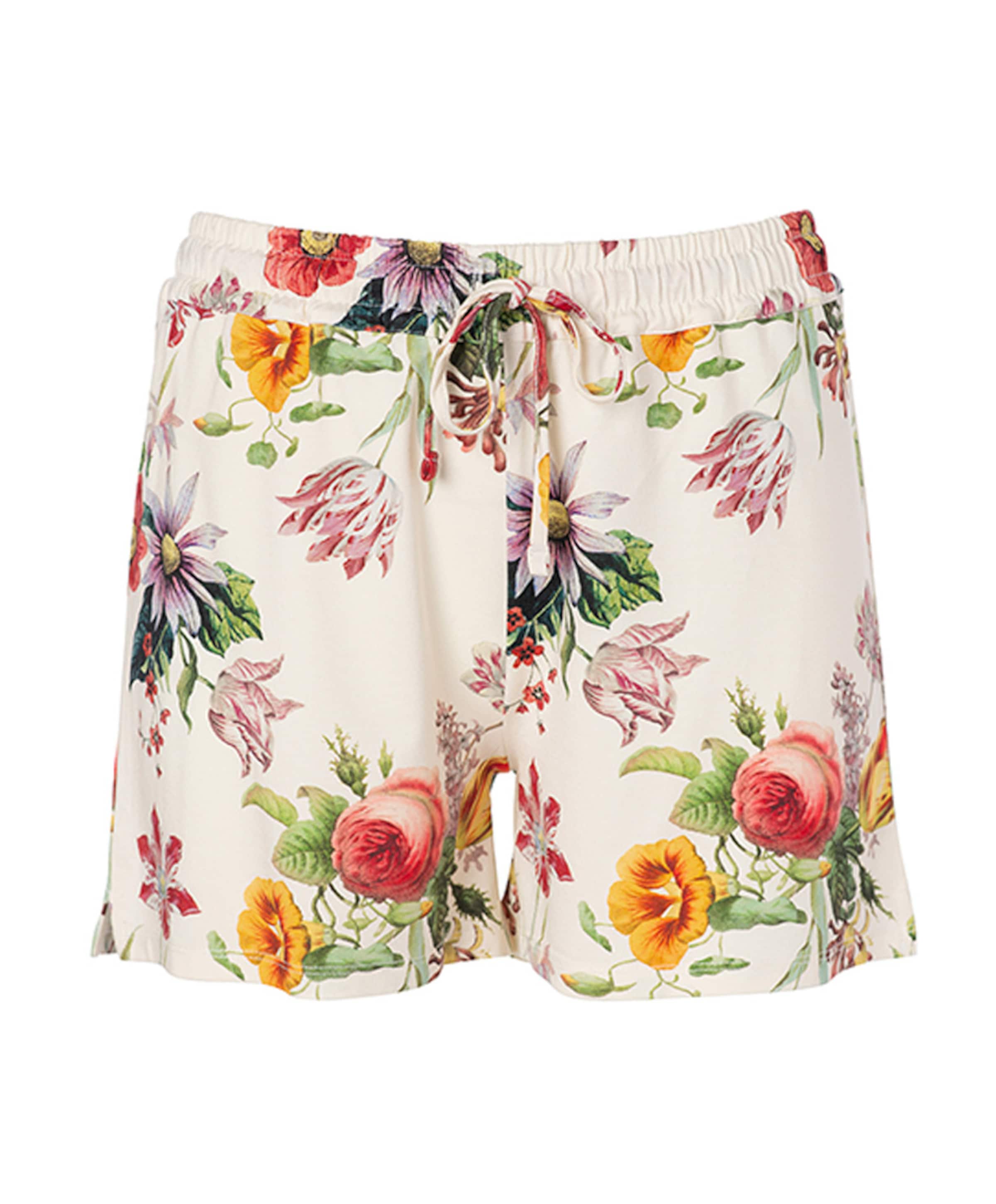 Dames pyjamashort ecru