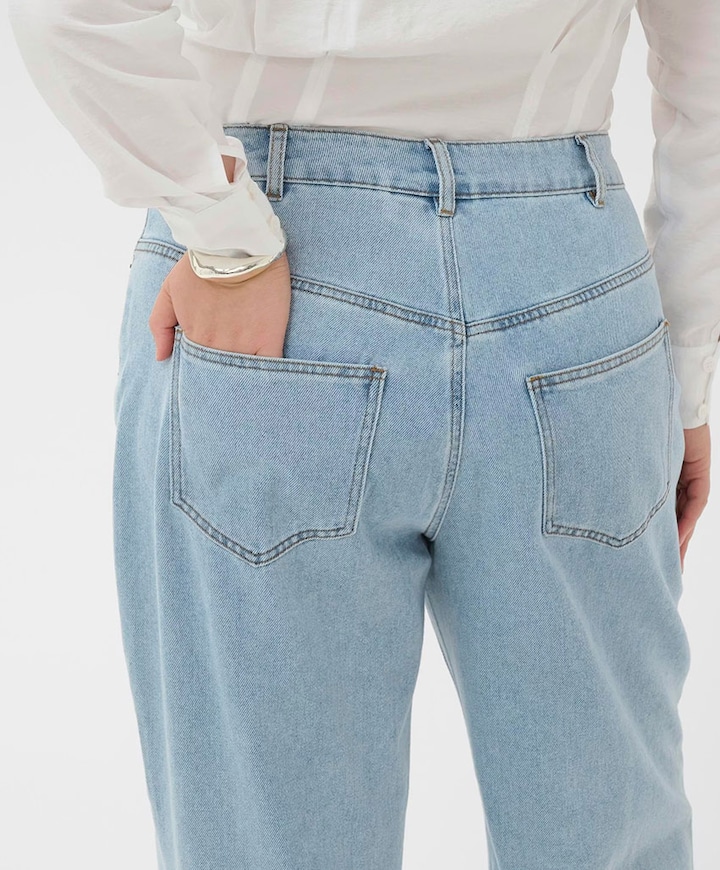 KCninna Cropped Barrel dames jeans blauw