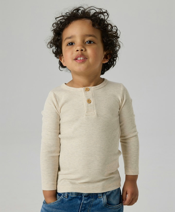 Jongens longsleeve beige