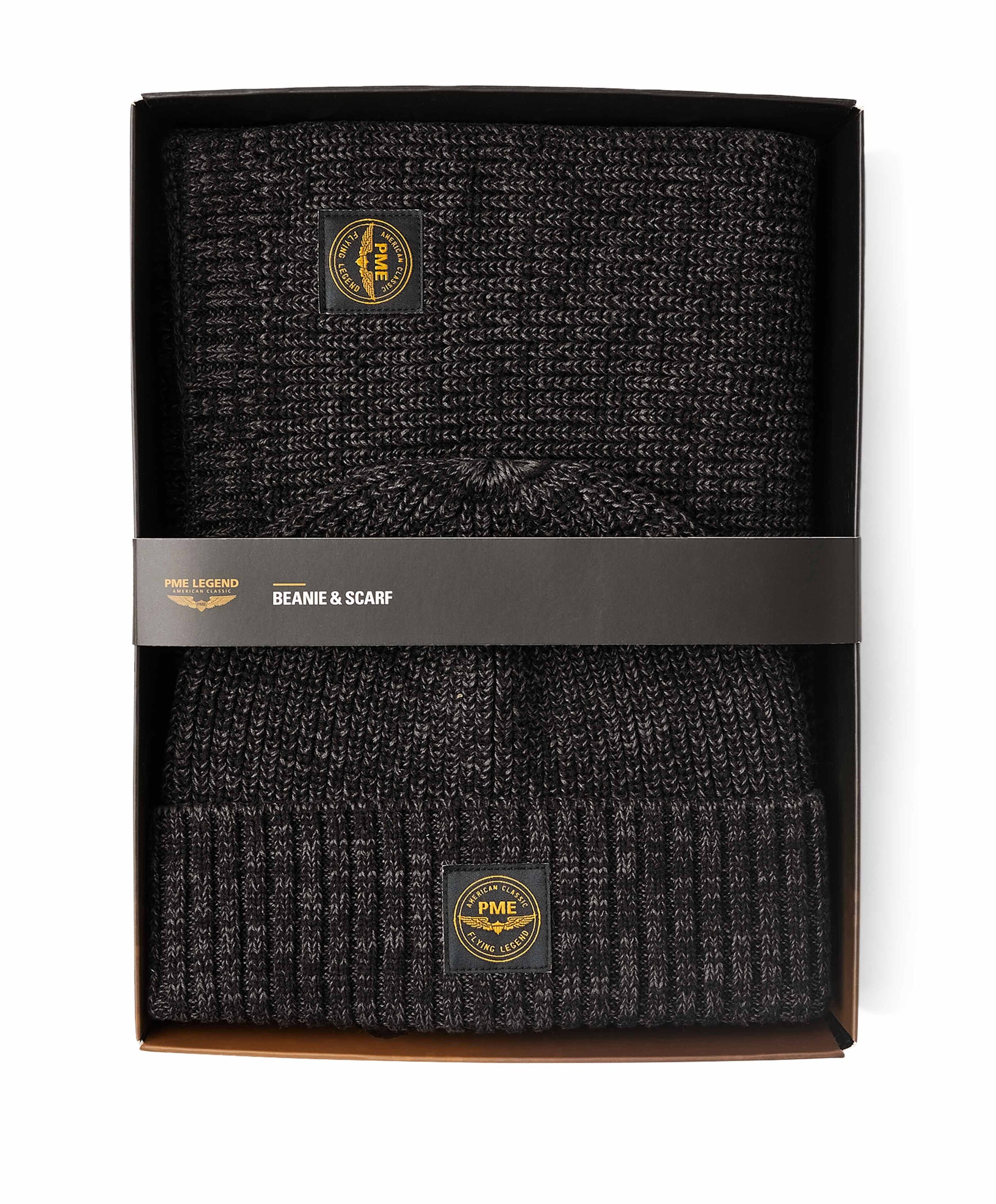 Beanie & scarf zwart