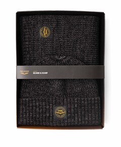 Beanie & scarf zwart