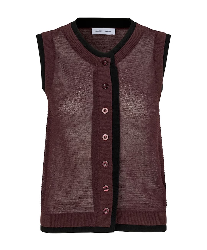 Dames gilet bordeaux
