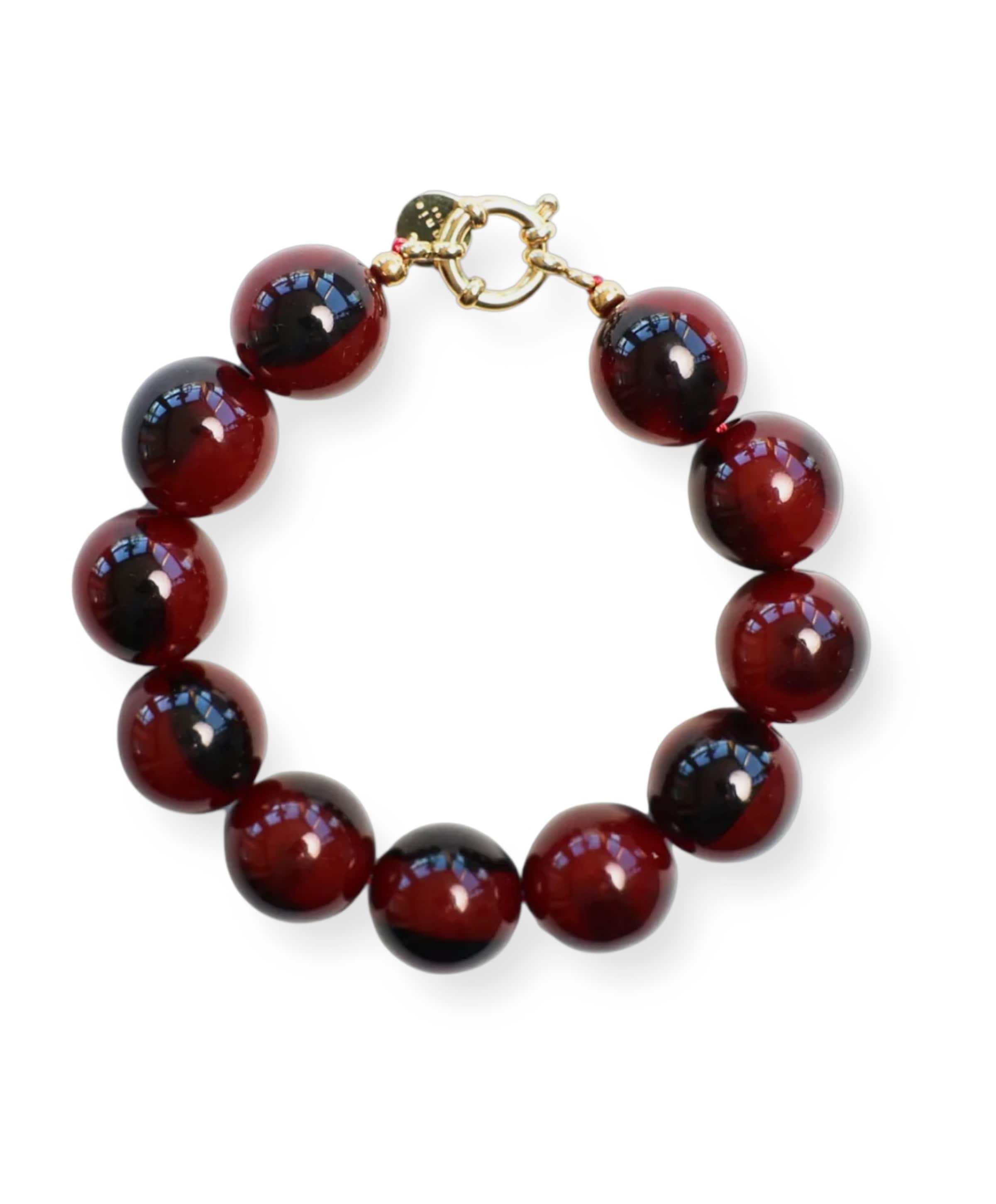 Dames armband bordeaux