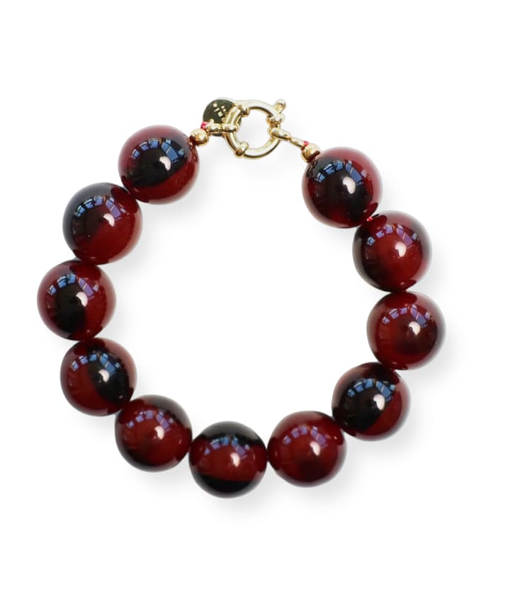 Dames armband bordeaux