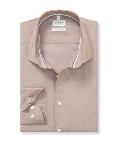 Heren overhemd lange mouw bruin