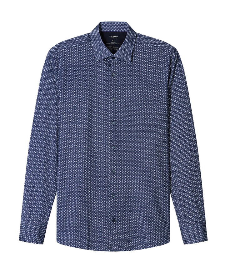 Overhemd lange mouw blauw