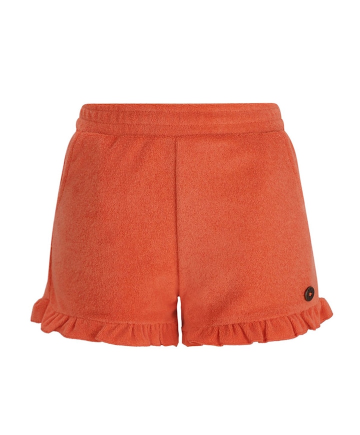 Faje ruffle meisjes korte broek oranje