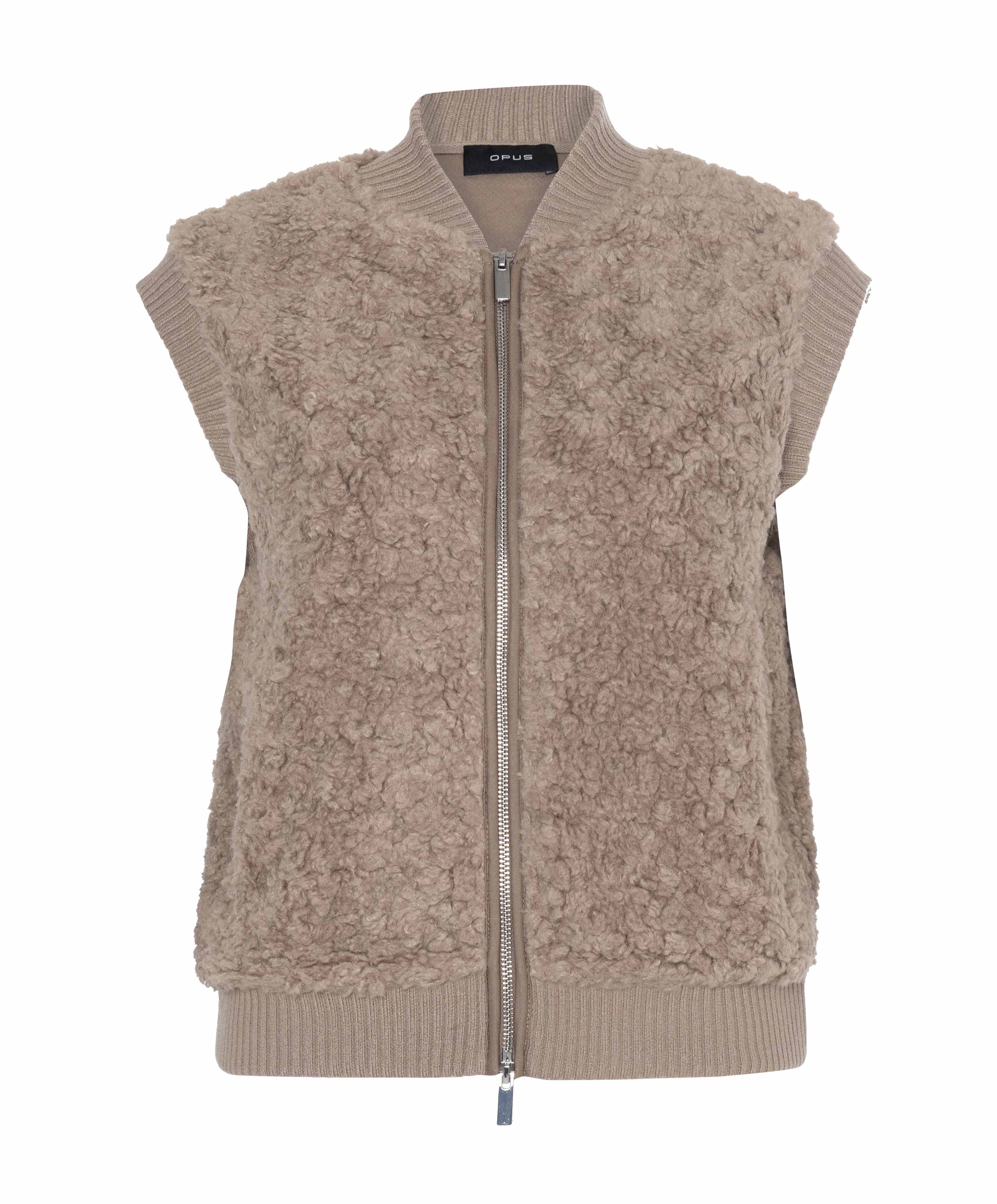 Dames gilet beige