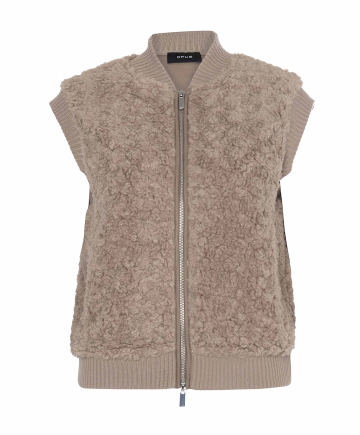 Dames gilet beige