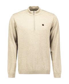 Heren trui met rits beige