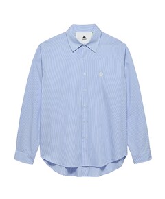 Heren overhemd lange mouw blauw