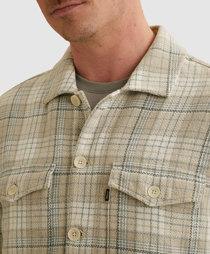 Heren overshirt beige