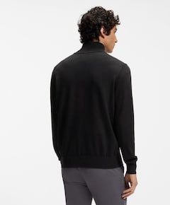 Heren trui met rits blauw