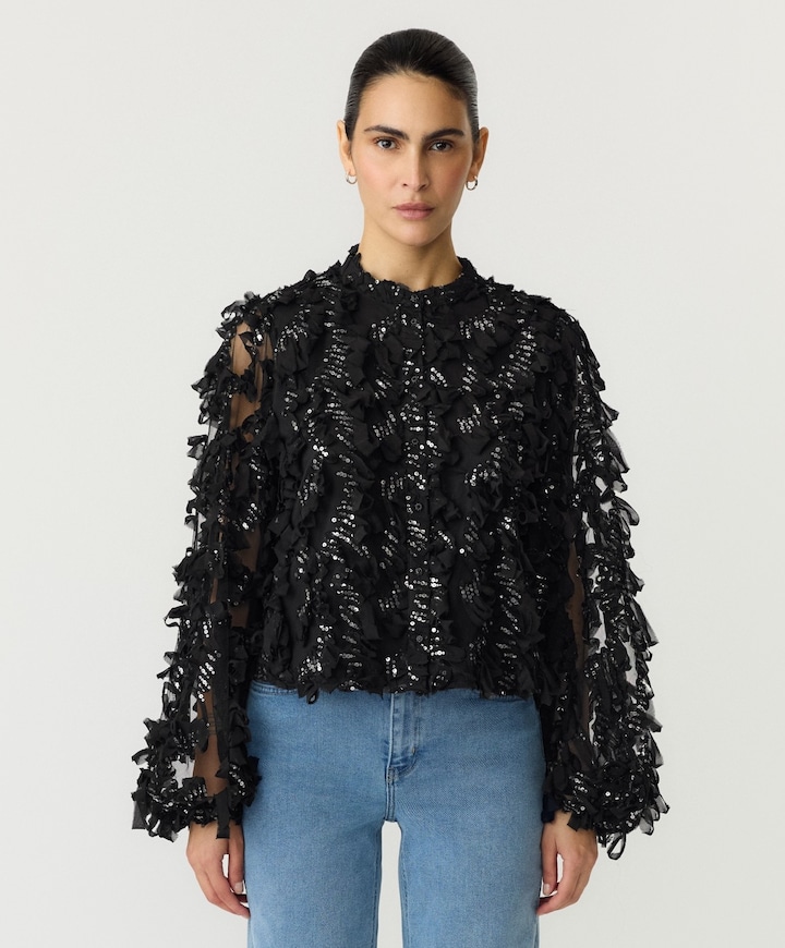 Dames blouse zwart