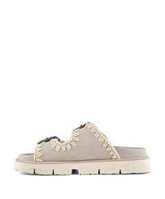 Bio sandal two buckles dames sandalen beige