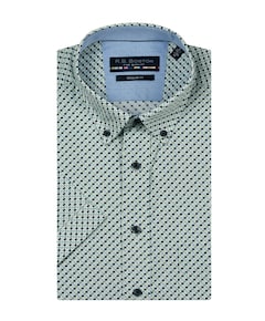 Heren overhemd korte mouw groen