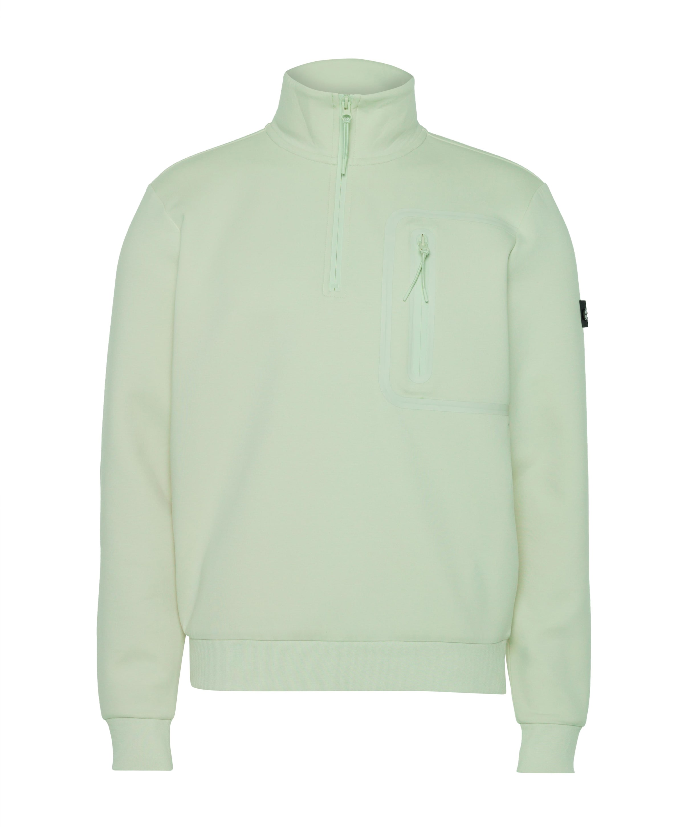 Heren trui met rits groen