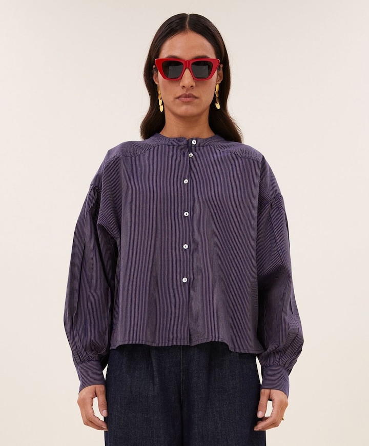 Dames blouse paars
