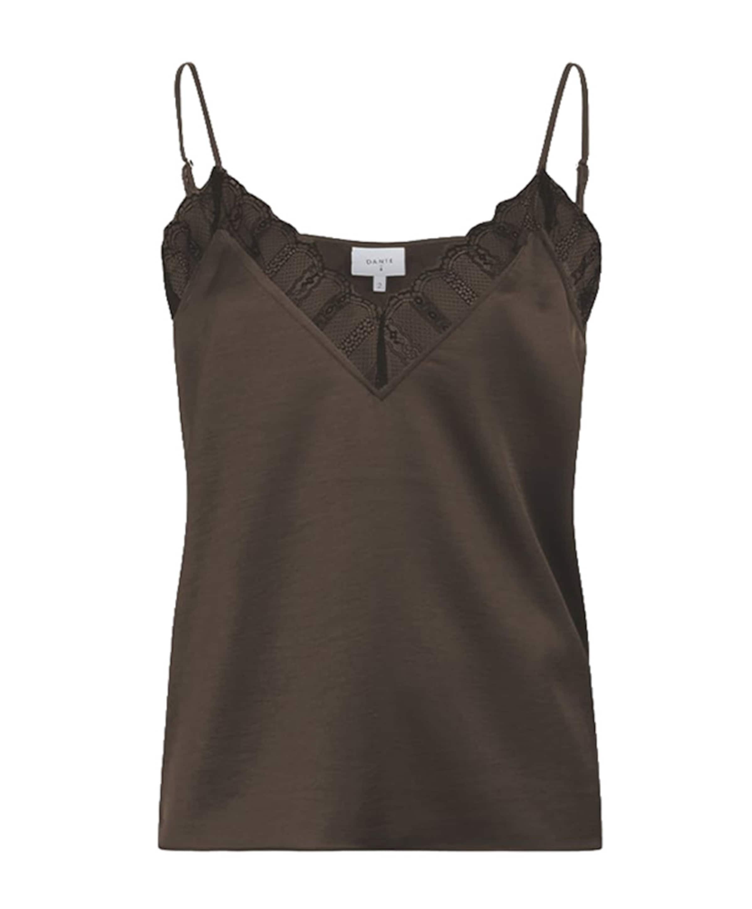Dames top bruin
