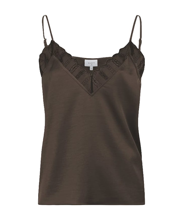 Dames top bruin