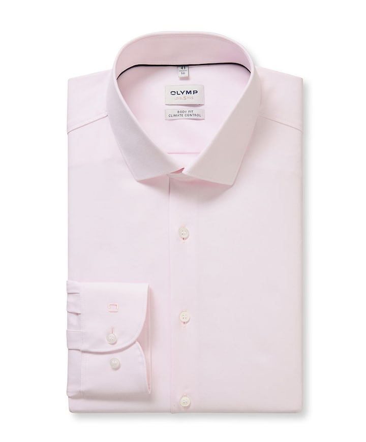 Heren overhemd lange mouw roze