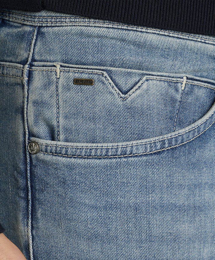 V12 RIDER NEW BLUE LIGHT jeans blauw