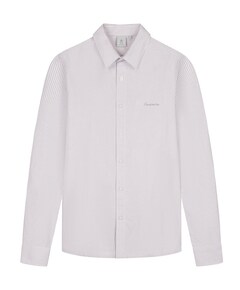 Heren overhemd lange mouw paars