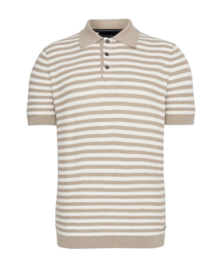 Heren polo beige