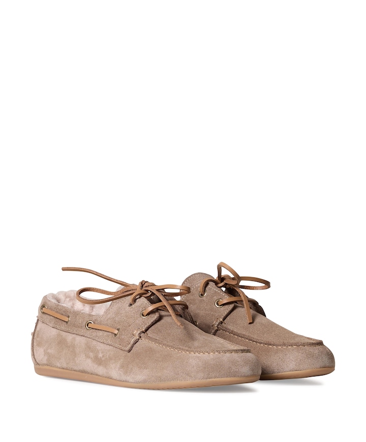 dames loafers beige