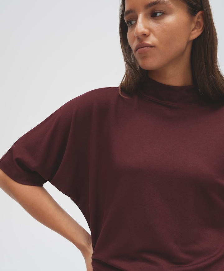 Dames T-shirt bordeaux