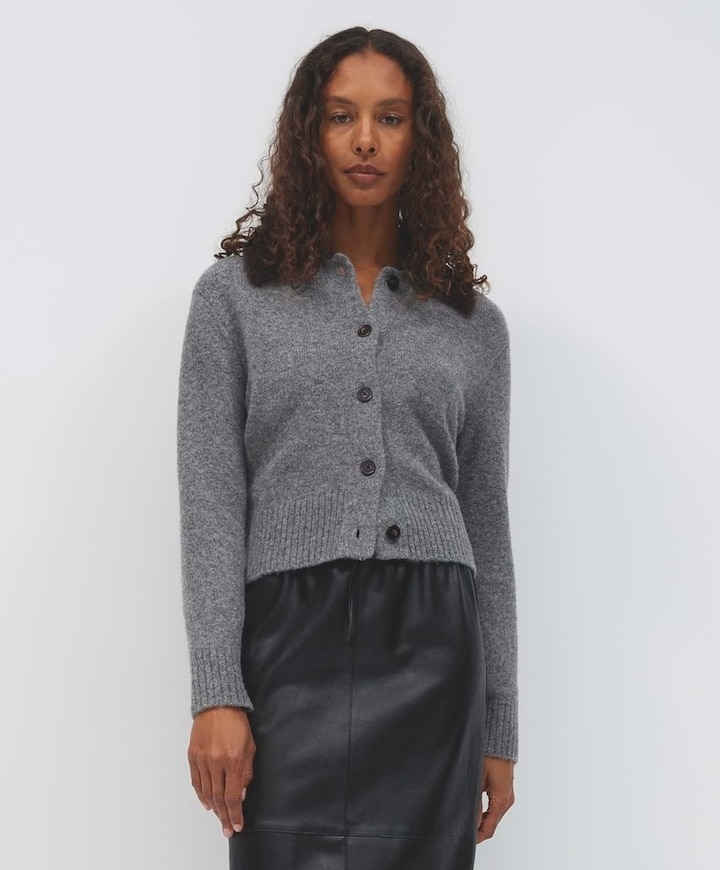 Dames vest grijs