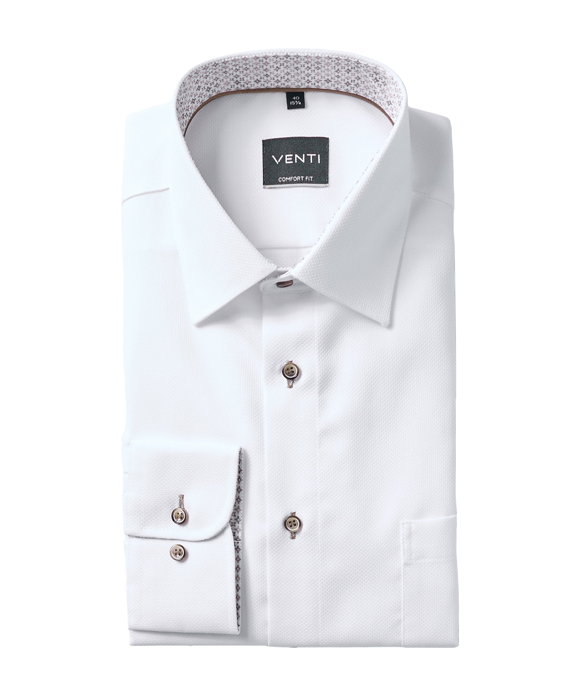 Heren overhemd lange mouw wit