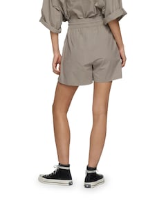 crinkle utility dames korte broek grijs