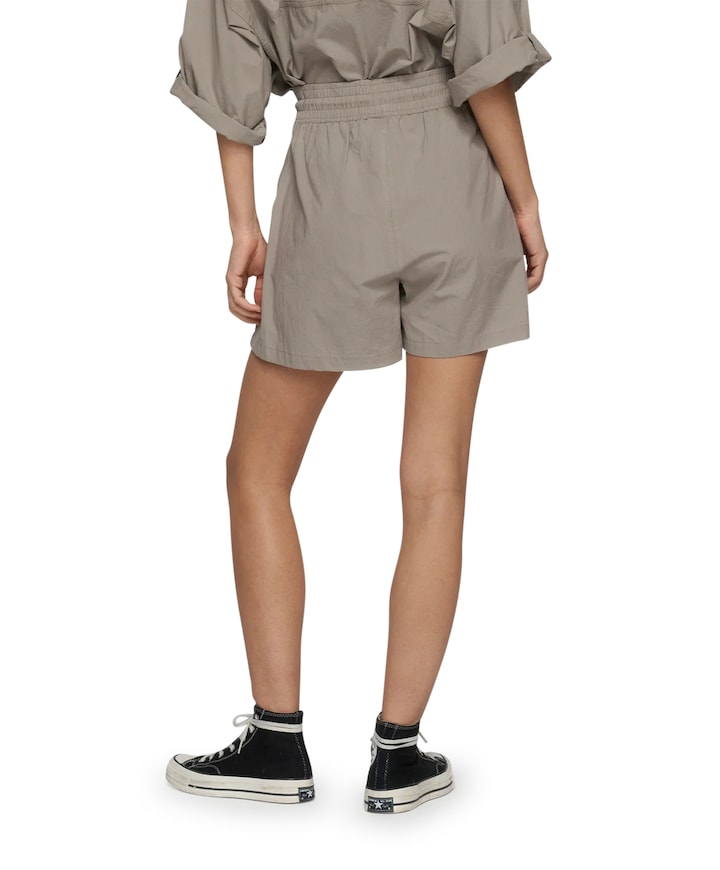 crinkle utility dames korte broek grijs