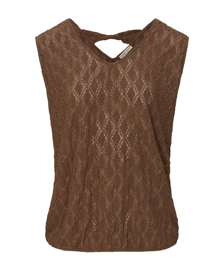 Dames top bruin