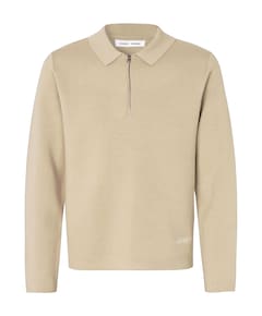 Heren polo beige