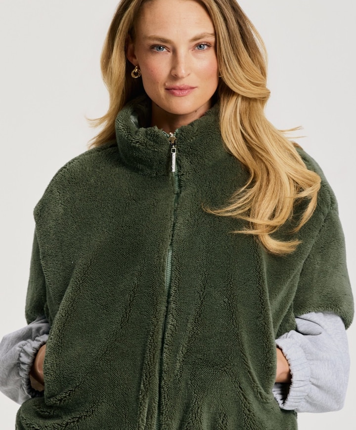 Dames bodywarmer reversible groen