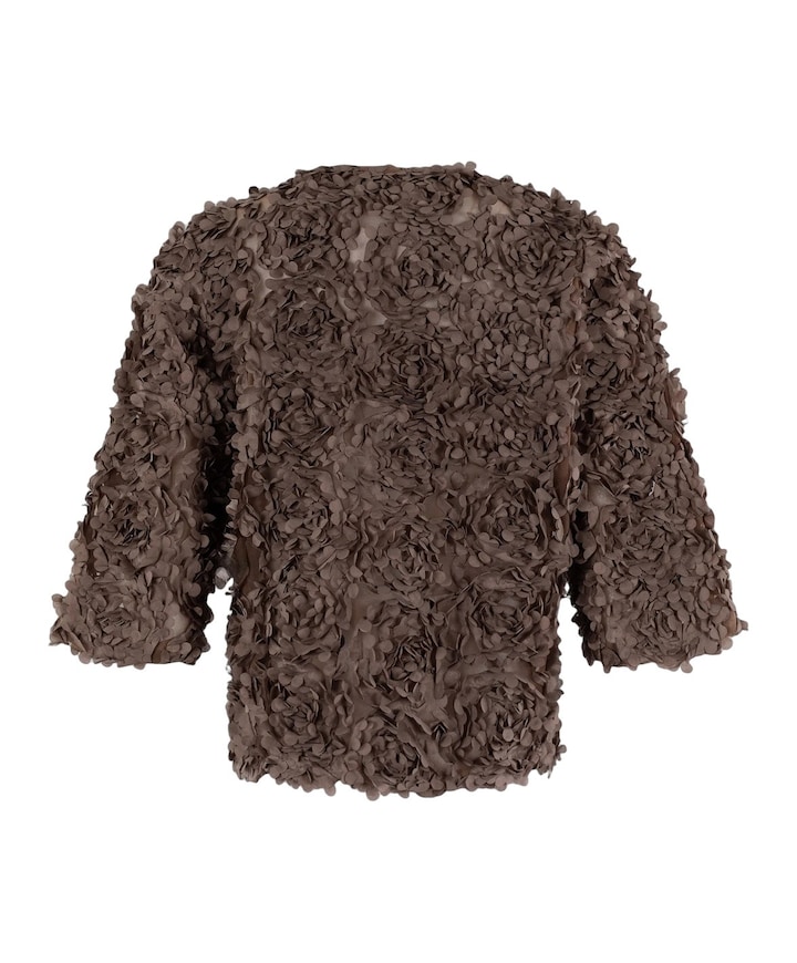 Dames top bruin