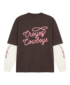 Heren longsleeve bruin